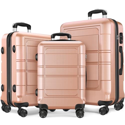 AXIDOU Luggage Sets with Spinner Wheels (20/24/28 Inch), PC+ABS, KL12048-06 - Like New