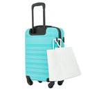 KENSIE PEONIES HARDSIDE CARRY-ON LUGGAGE WITH ID TAG 22 INCH KN-88332-440 - BLUE - Like New
