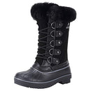 FANTURE Women's Winter Snow Boots Waterproof U420WCTDM Size: 41 - Black - Like New