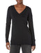 AMAZON ESSENTIALS WOMEN'S LIGHTWEIGHT LONG-SLEEVE V-NECK TUNIC SWEATER BLACK S - Brand New