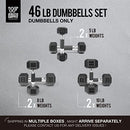 WF Athletic Supply Rubber Encased Hex Dumbbells Rubber Grip Contoured Handle - Brand New