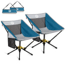 ADSMART PORTABLE CAMPING CHAIR LIGHTWEIGHT FOLDING CHAIR FOR CAMPING - BLUE - Like New