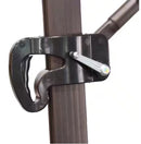 CALIFORNIA UMBRELLA 11FT BRONZE ALUMINUM CANTILEVER PATIO UMBRELLA, PACIFIC BLUE - Like New
