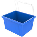Storex 4 Gallon Storage Bin Lid Plastic Organizer 6 Pack Box (61412U06C) Blue - Brand New