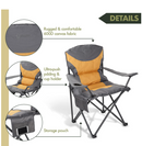 ARROWHEAD OUTDOOR Portable Folding Camping Quad Chair Tan & Gray KKS0207U - Like New