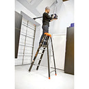 LITTLE GIANT LADDERS MICROBURST 8' STEPLADDER FIBERGLASS TYPE 1A 300LB - GRAY - Like New
