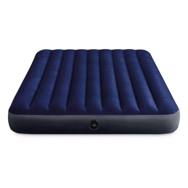 INTEX DURABEAM 10" QUEEN SIZE AIR MATTRESS - BLUE/GRAY - Like New