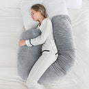 AngQi Full Body Pregnancy Pillow, Maternity Pillow for Pregnant Women - Like New