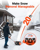 VOLTASK 12INCH SNOW BLOWER, 10 AMP DIRECTIONAL PLATE, ESS001-120OR-USVK-ORANGE - Like New