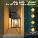 TOBUSA 2 Pack Outdoor Wall Sconces 100% Aluminium Oil Rubbed Bronze Exterior - Like New