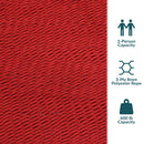 SUNNYDAZE DECOR LARGE 2-PERSON POLYESTER ROPE HAMMOCK WITH SPREADER BARS - RED - Like New