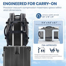 FANWOLI VACUUM TRAVEL BACKPACK CARRY ON LUGGAGE WITH TSA LOCK & ANTI - GREY - Brand New