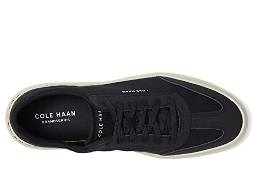 COLE HAAN GRANDPRO RALLY CANVAS T-TOE SNEAKER SIZE: MEN 13 BLACK/SILVER BIRCH - Like New
