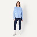 AEWM54666F25 AMAZON ESSENTIALS ACTIVE WOMEN CREWNECK SWEATSHIRT, SIZE: M - BLUE - Like New