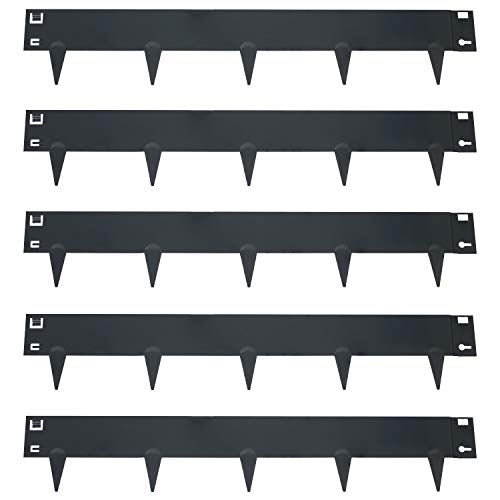 Sunnydaze 16.7' Steel Garden Edging for Landscaping 5-Pack HBM-666 Gray - Like New