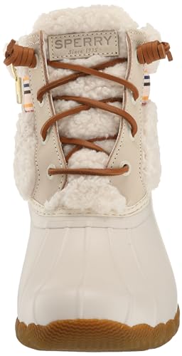 SPERRY WOMEN'S SALTWATER SHERPA RAIN BOOT - SIZE 7 - RAINBOW/IVORY - Like New