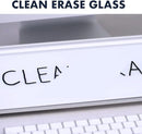 QUARTET GLASS DRY ERASE BOARD DESKTOP COMPUTER PAD 18" X 6" WHITE BOARD - WHITE - Like New