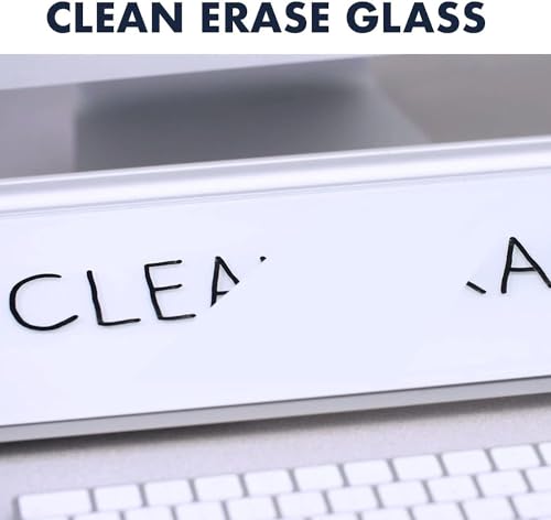 QUARTET GLASS DRY ERASE BOARD DESKTOP COMPUTER PAD 18" X 6" WHITE BOARD - WHITE - Like New