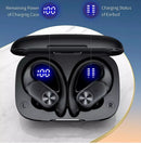 POCBUDS BLUETOOTH HEADPHONES WIRELESS EARBUDS 80HRS PLAYTIME CHARGING C - BLACK - Like New