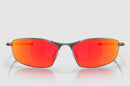 OAKLEY Men's OO4141 Whisker Oval Sunglasses - Prizm Ruby/Matte Gunmetal Like New