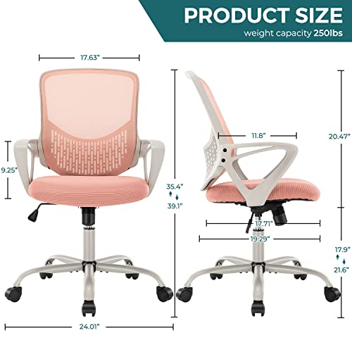 SMUG HOME OFFICE DESK CHAIR ERGONOMIC COMPUTER CHAIR MODERN-height C-1368-PK - Like New