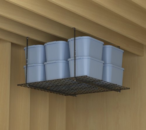 HYLOFT 00625 45" x 45" Overhead Steel Garage Storage System & Rack - Hammertone - Like New