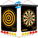 RABOSKY MAGNETIC DART BOARD KIDS MAGNET DARTS GAME FUN TOYS GIFTS - BLACK/YELLOW - Like New