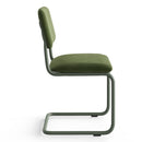VELVET LATHAM VELVET SIDE CHAIR,SET OF 2 - FOREST VELVET SAGE/FOREST METAL FRAME - Like New