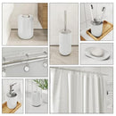 CLARA CLARK BATHROOM SET - 20PC ACCESSORY CURTAIN SET CCBTHSTWHT - White - Brand New