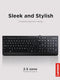 LENOVO 300 USB KEYBOARD WIRED ADJUSTABLE TILT ERGONOMIC WINDOWS 7/8/10 BLACK - Like New