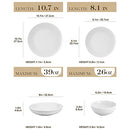 MALACASA 24-Piece Porcelain Dinnerware Set, White Round Dish Set for 6 - Brand New