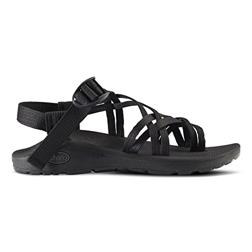 J107320 CHACO WOMEN'S ZX/2 CLASSIC SANDAL SZ 9 SOLID BLACK - Like New