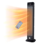 WARMWAVE DELUXE DIGITAL 30" OSCILLATING CERAMIC TOWER SPACE HEATER - BLACK - Like New