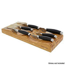 CUISINE CLASSIC IN-DRAWER BAMBOO KNIFE BLOCK CUTLERY STORAGE ORGANIZER - Brand New