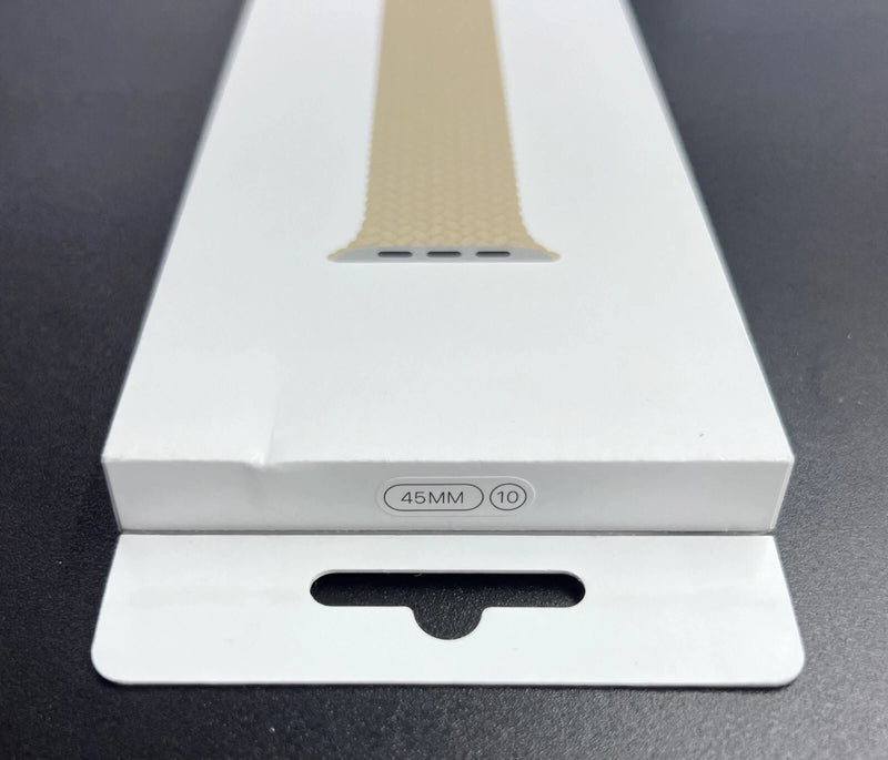 APPLE WATCH 45MM- BEIGE BRAIDED SOLO LOOP SIZE 10 - BIEGE - Brand New