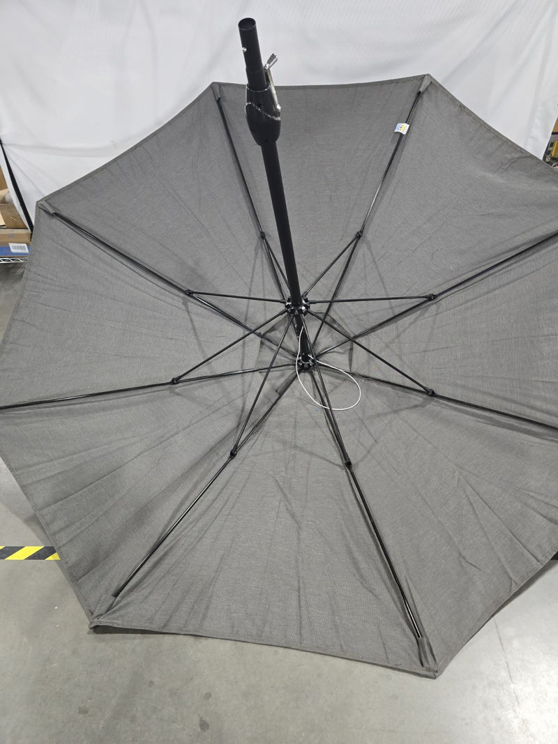 CALIFORNIA UMBRELLA 9' ROUND ALUMINUM PATIO UMBRELLA - CHARCOAL - Like New