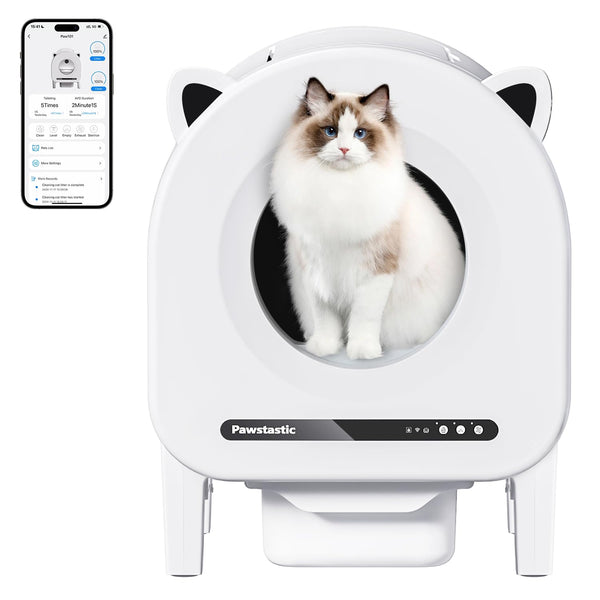 PAWSTASTIC SELF CLEANING LITTER BOX 68 L AUTOMATIC CAT LITTER - Scratch & Dent