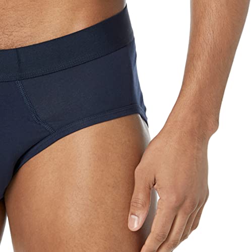 AECT45M7 AMAZON ESSENTIALS Men Brief Underwear 5-Pack Black/Navy/Gray Heather XL - Brand New