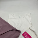 YOGALICIOUS 2 PACK MUSCLE CROPPED TANK TOP - SIZE: WOMEN XL - ELDERBERRY/WHITE - Brand New