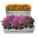 Sunnydaze 2 Tier Galvanized Steel Raised Garden Bed - SILVER - Like New