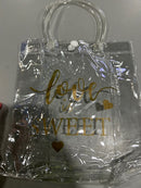GENERIC 50 PACK CLEAR GIFT FAVOR ELEGANT STYLE BAGS LOVE IS SWEET - CLEAR - Brand New