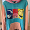 BOX LUNCH SPYXFAMILY LONG SLEEVE ANIME HOODIE SIZE M COLORBLOCK PANEL PORTRAIT - Like New