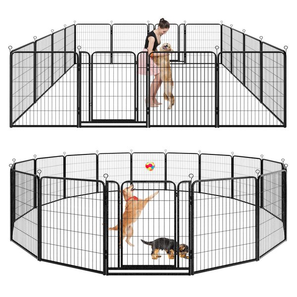 Dog Playpen Outdoor Extra Wide 16 Panels Heavy Duty Dog Fence 40" Height - Like New