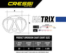 Cressi Matrix Supernova Dry - Clear/Blue - Like New