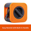 LINK2HOME CORD REEL 25 FT. EXTENSION CORD 4 POWER OUTLETS EMR210-25UL - ORANGE - Like New