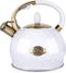 SUSTEAS 2.64 Quart Stove Top Whistling Surgical Stainless Steel Tea Kettle WHITE Like New
