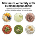 HAMILTON BEACH WAVE CRUSHER BLENDER FOR SMOOTHIES - BLACK & STAINLESS STEEL - Like New