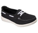 139222 Skechers Women’s Relaxed Fit On The Go Boat Shoe, Black/White, Size 11 - Brand New