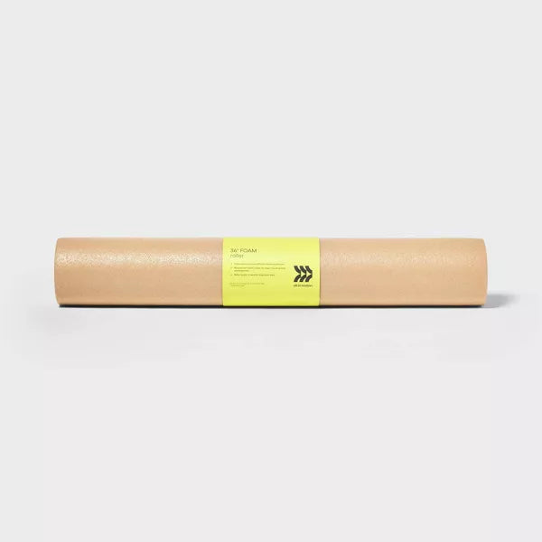 ALL IN MOTION 36" FOAM ROLLER BEIGE EPE MATERIAL, WHOLE BODY USE - BEIGE - Brand New