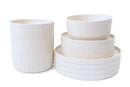 ABODE HOMEWARES MESA WHEAT STRAW 12PC DINNERWARE SET DN25194681 - OFF WHITE - Like New